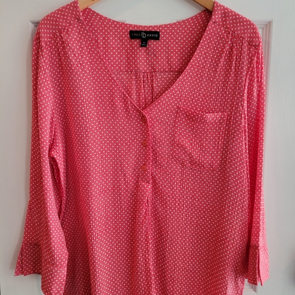 Fred David Tops Fred David Xl Womens Blouse Poshmark